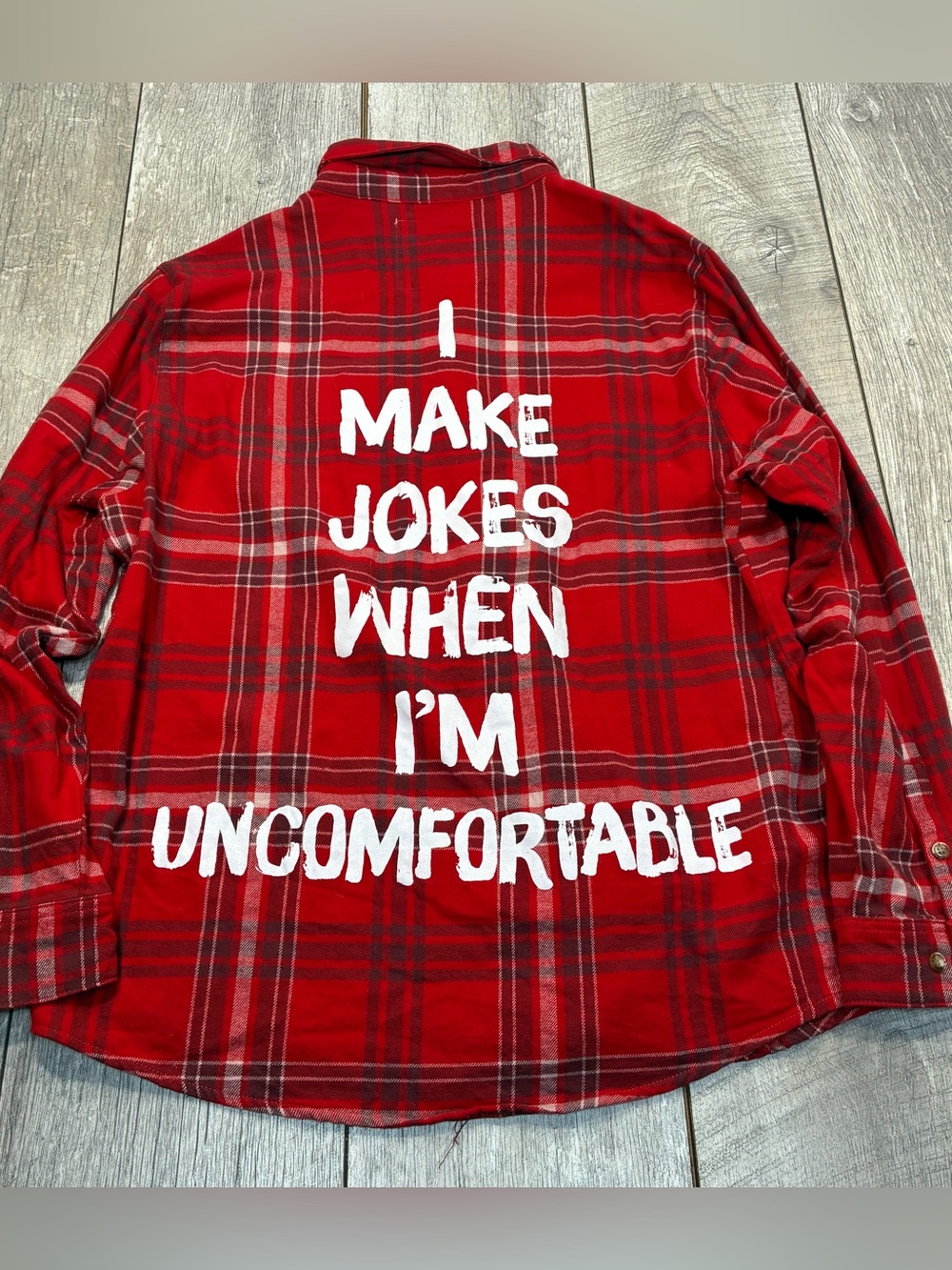 Cakeworthy x Friends Chandler red flannel collab. Unisex xl